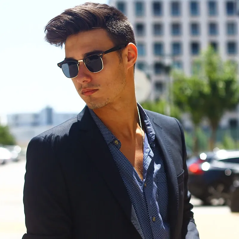 Indie Half Frame Horned Rim Vintage Inspired Sunglasses 2934 sold by ZeroUV product image thumbnail 5