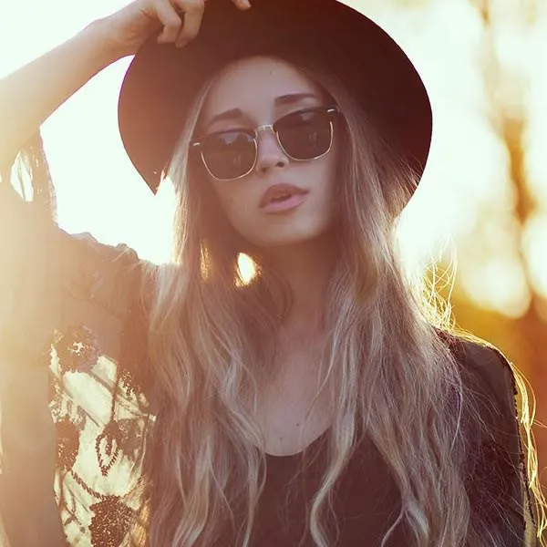 Indie Half Frame Horned Rim Vintage Inspired Sunglasses 2934 sold by ZeroUV product image thumbnail 4