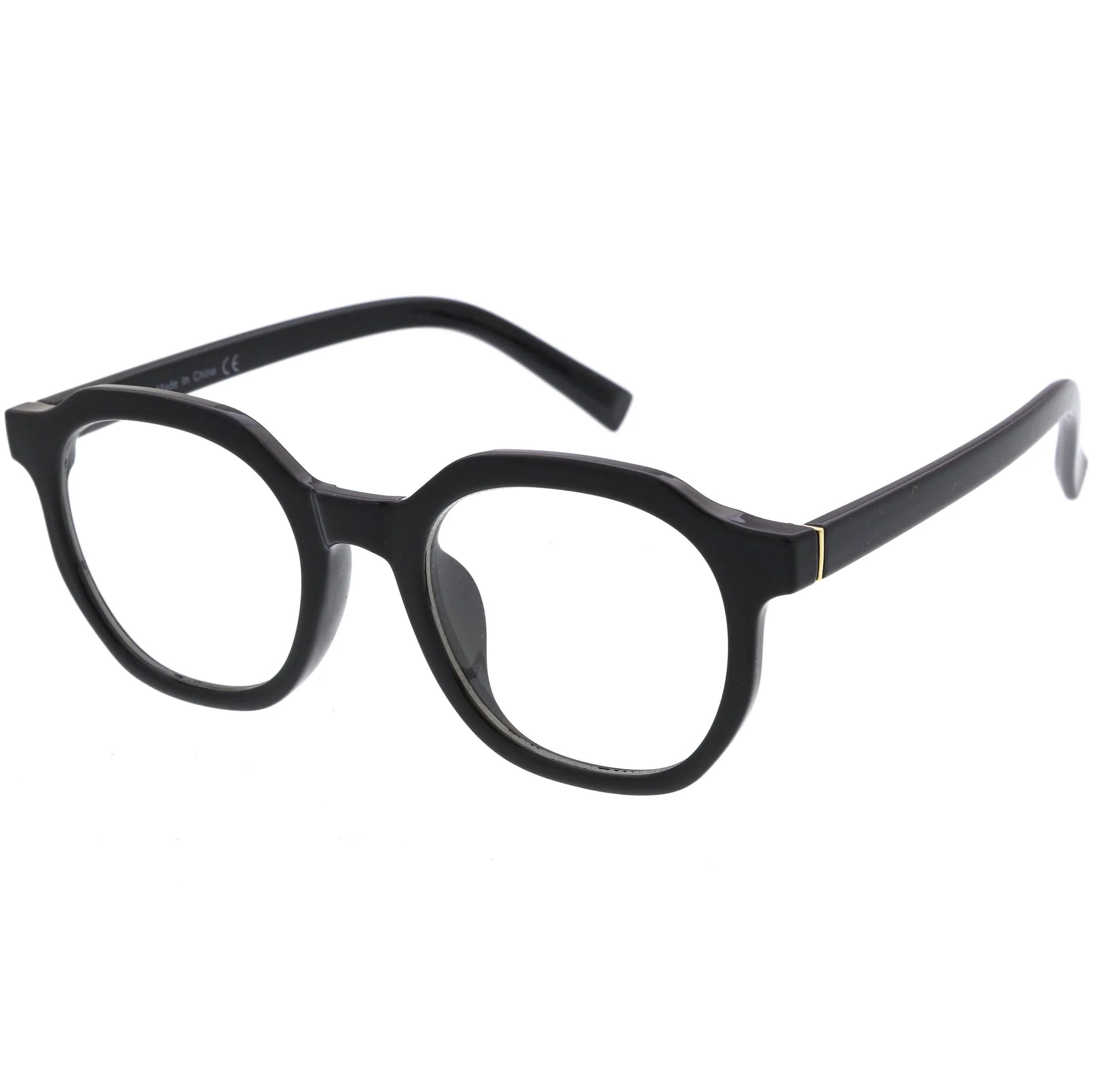 Vintage Inspired Blue Light Blocking Clear Lens P3 Horn Rimmed Glasses D088 sold by ZeroUV product image thumbnail 2