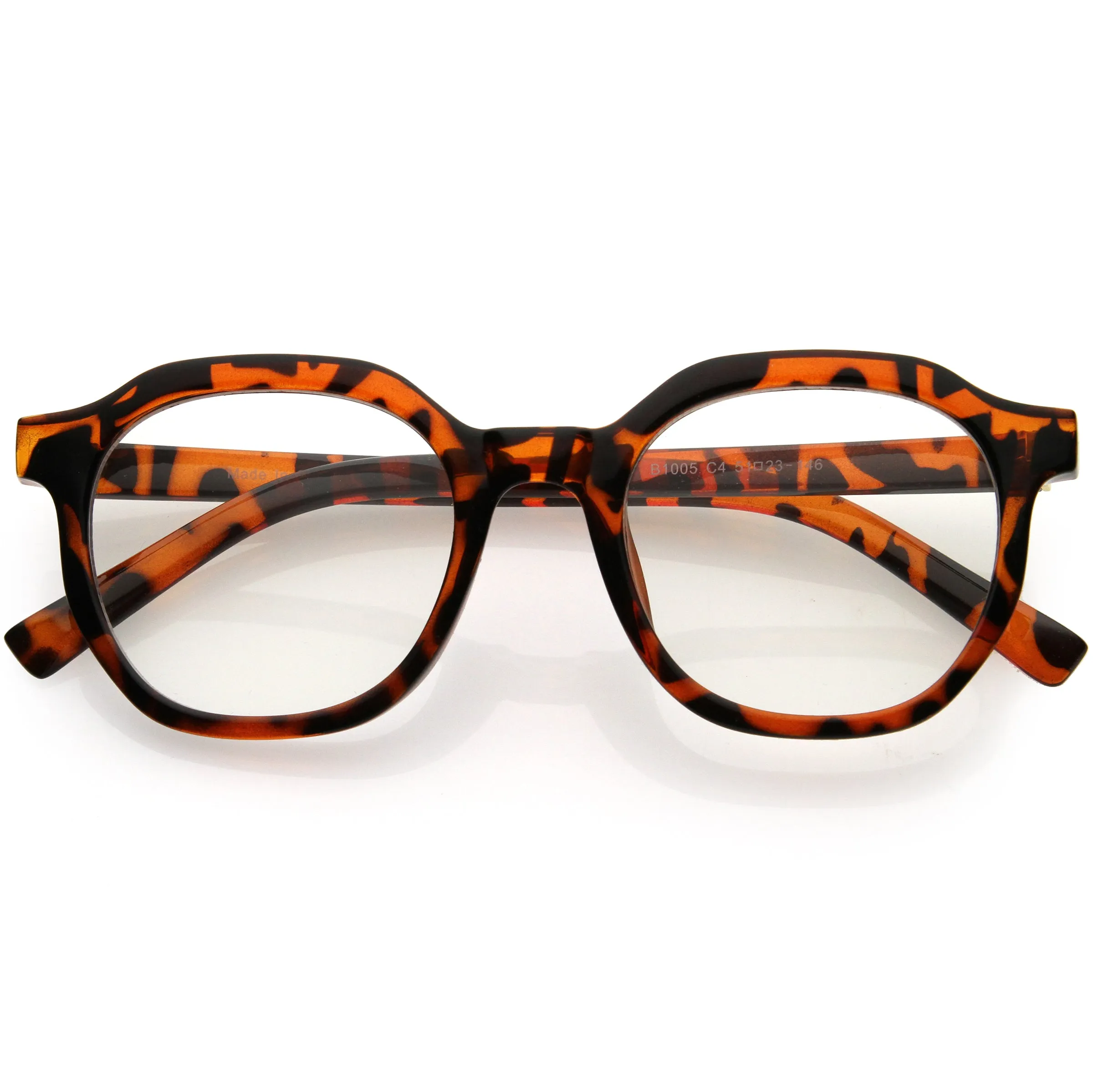 Vintage Inspired Blue Light Blocking Clear Lens P3 Horn Rimmed Glasses D088 sold by ZeroUV product image thumbnail 4