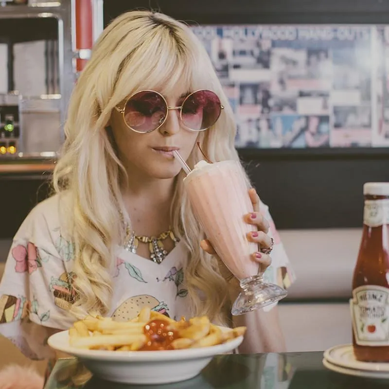 Retro Hippie Oversize Round Color Gradient Lens Sunglasses sold by ZeroUV product image thumbnail 3