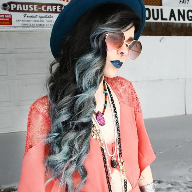 Retro Hippie Oversize Round Color Gradient Lens Sunglasses sold by ZeroUV