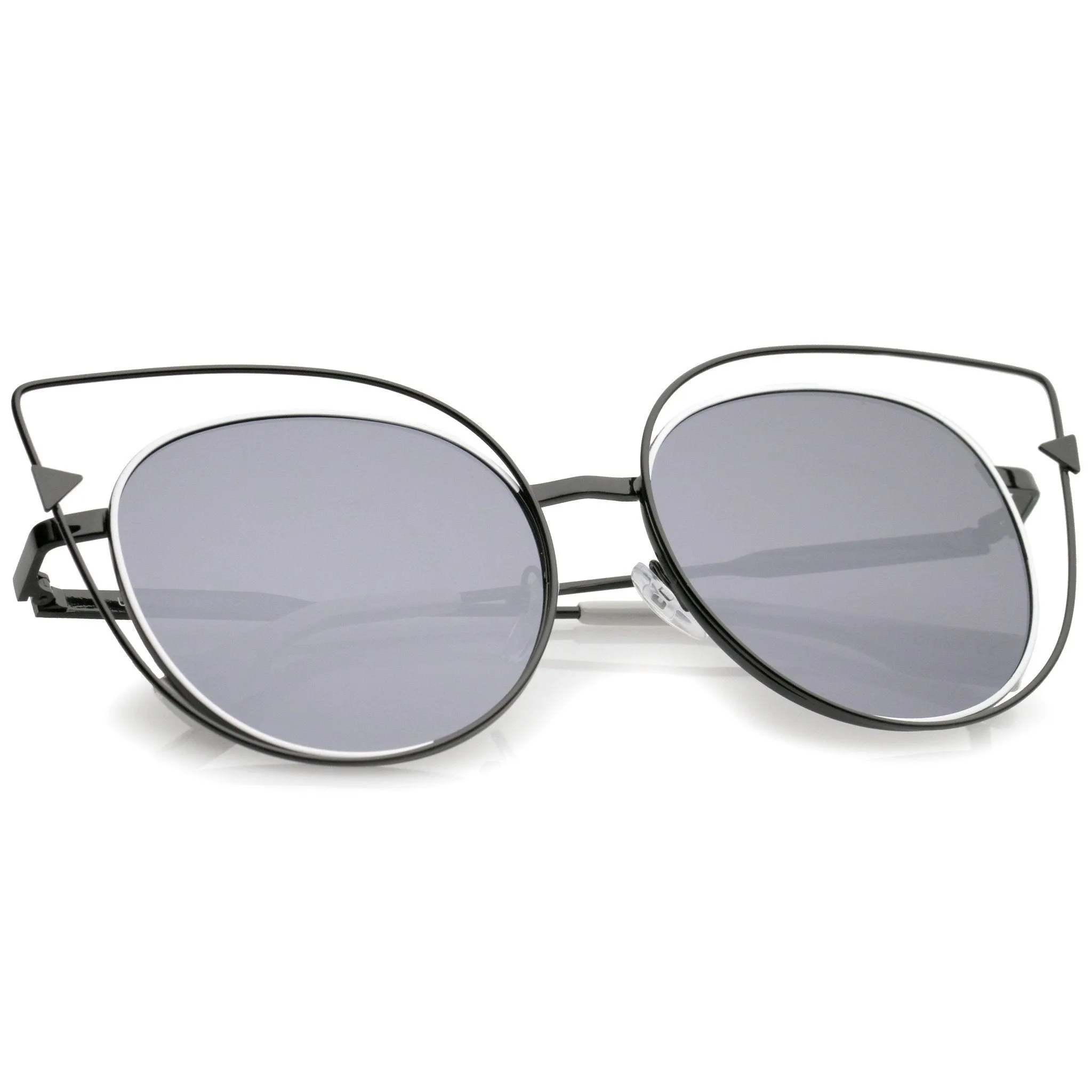 Oversize Laser Cut Outline Cat Eye Sunglasses A862 sold by ZeroUV product image thumbnail 4