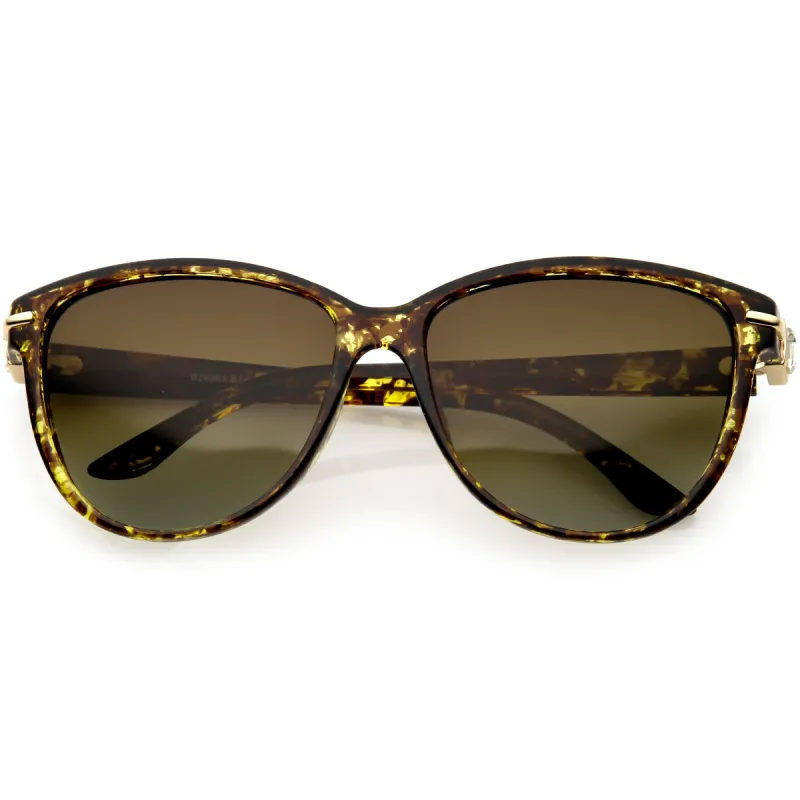 Rhinestone Accented Oversize Cat Eye Sunglasses Polarized Lens C901 sold by ZeroUV