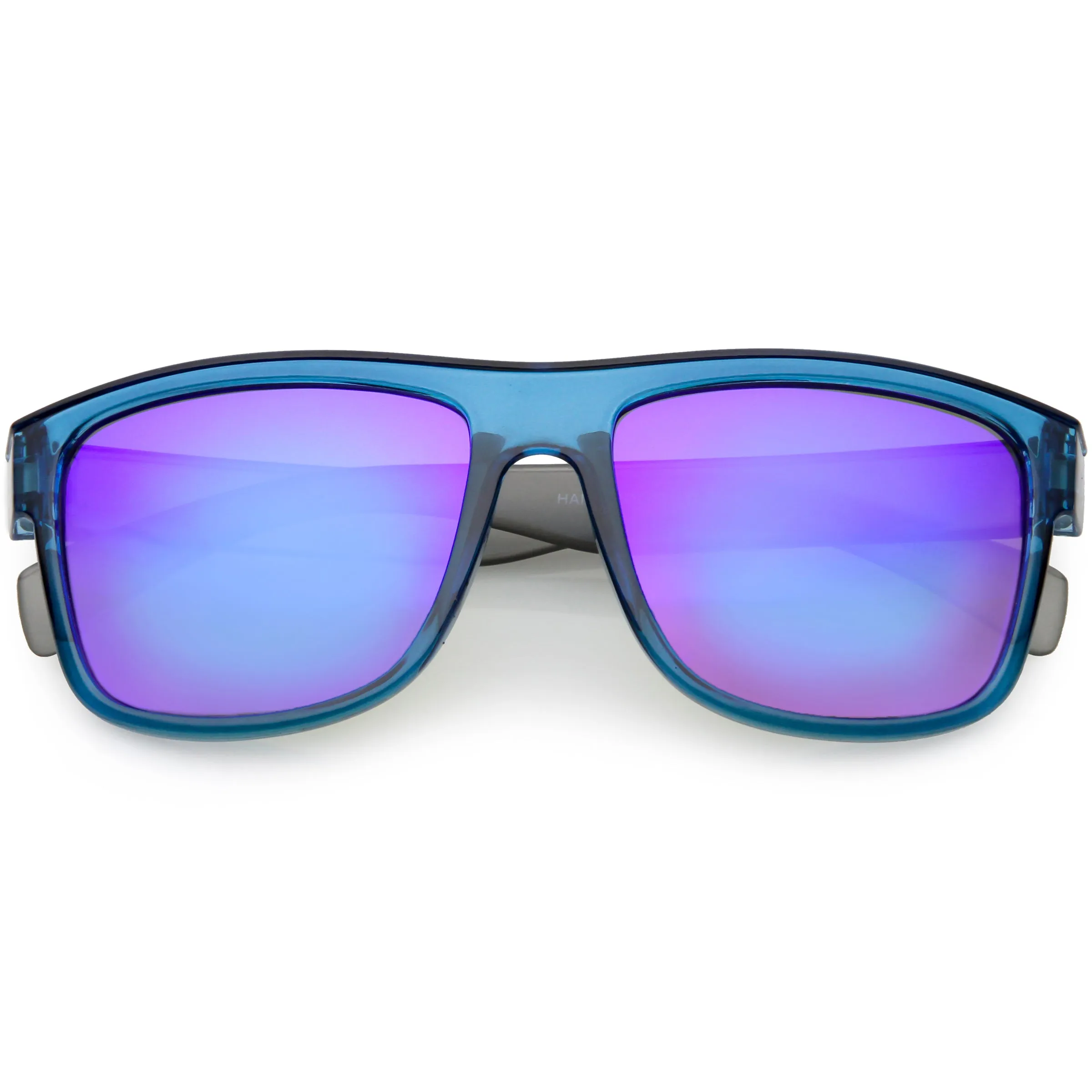 Radical Retro Skater Horned Rim Flash Mirrored Sunglasses C787 sold by ZeroUV product image thumbnail 5