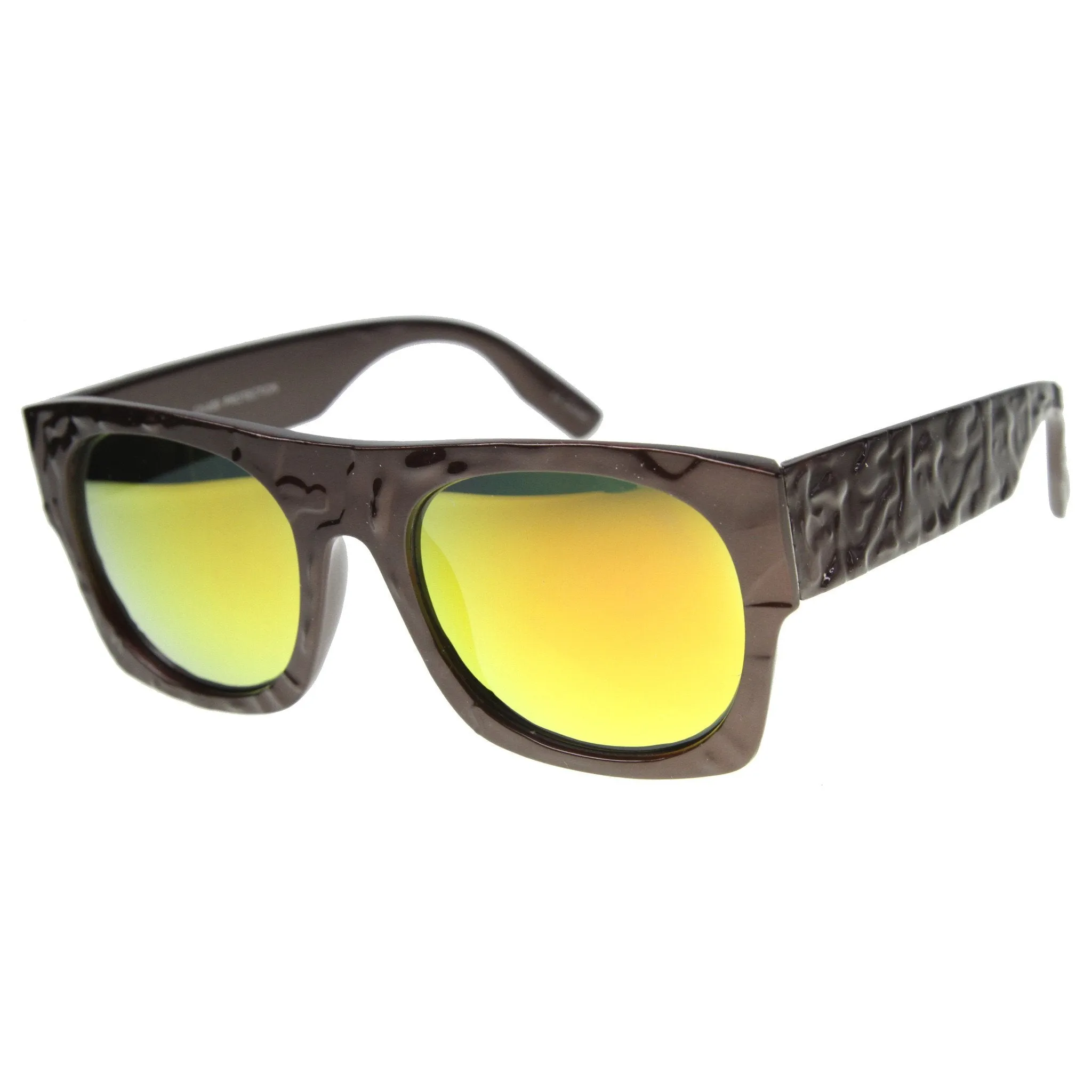 Unique Textured Square Flat Top Sunglasses 9866 sold by ZeroUV product image thumbnail 5