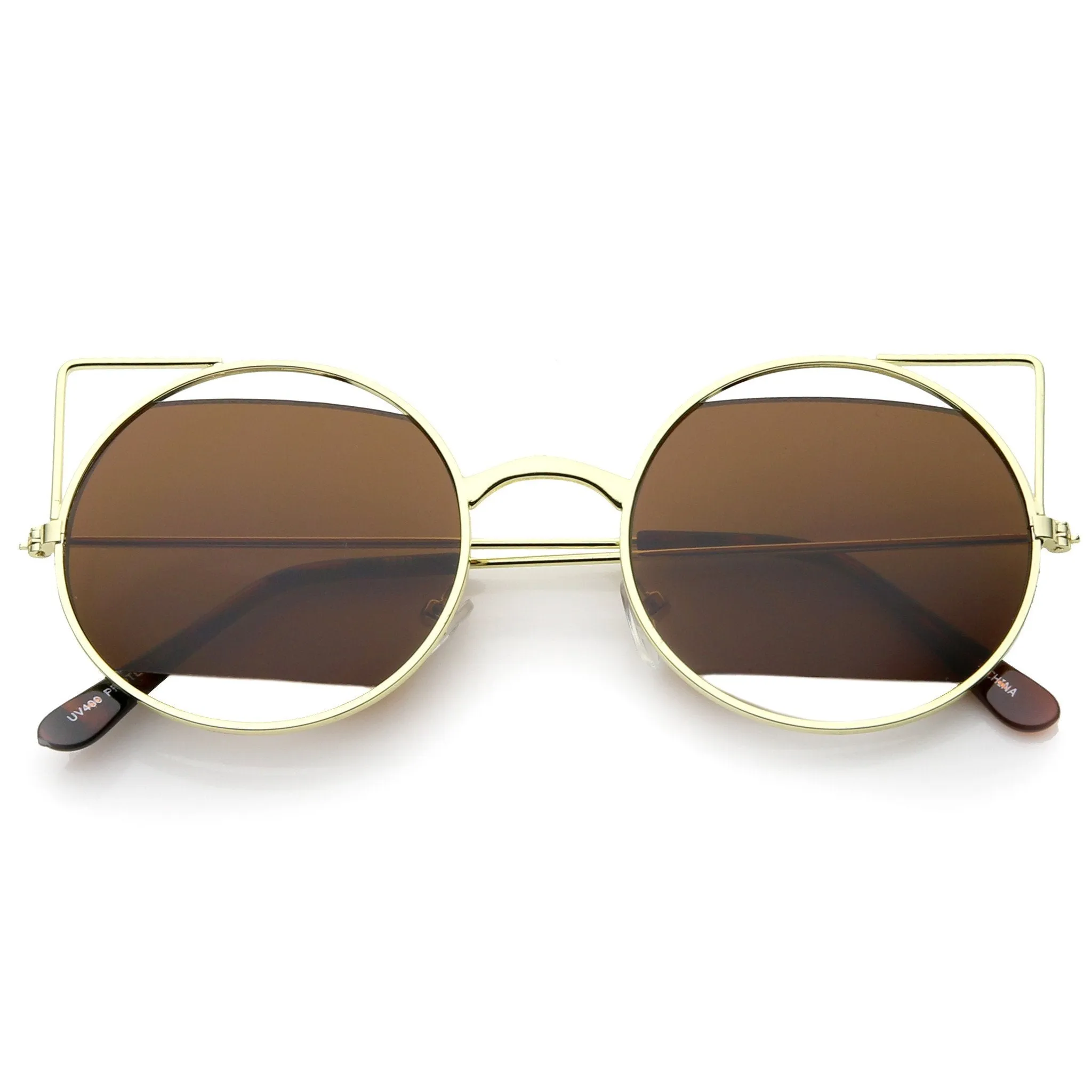 Women's Round Laser Cutout Cat Eye Sunglasses A350 sold by ZeroUV