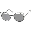 Women's Round Laser Cutout Cat Eye Sunglasses A350 sold by ZeroUV