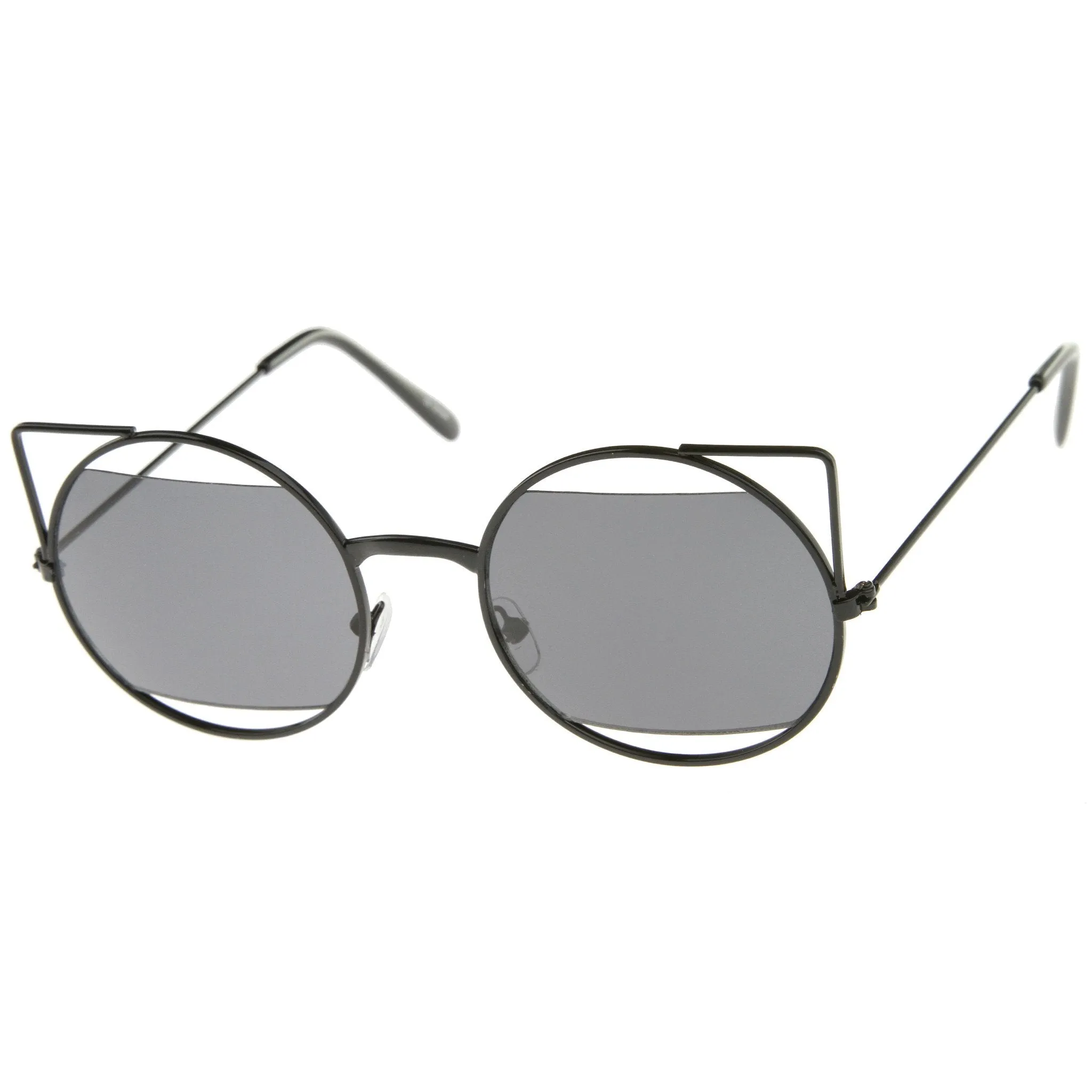 Women's Round Laser Cutout Cat Eye Sunglasses A350 sold by ZeroUV product image thumbnail 4