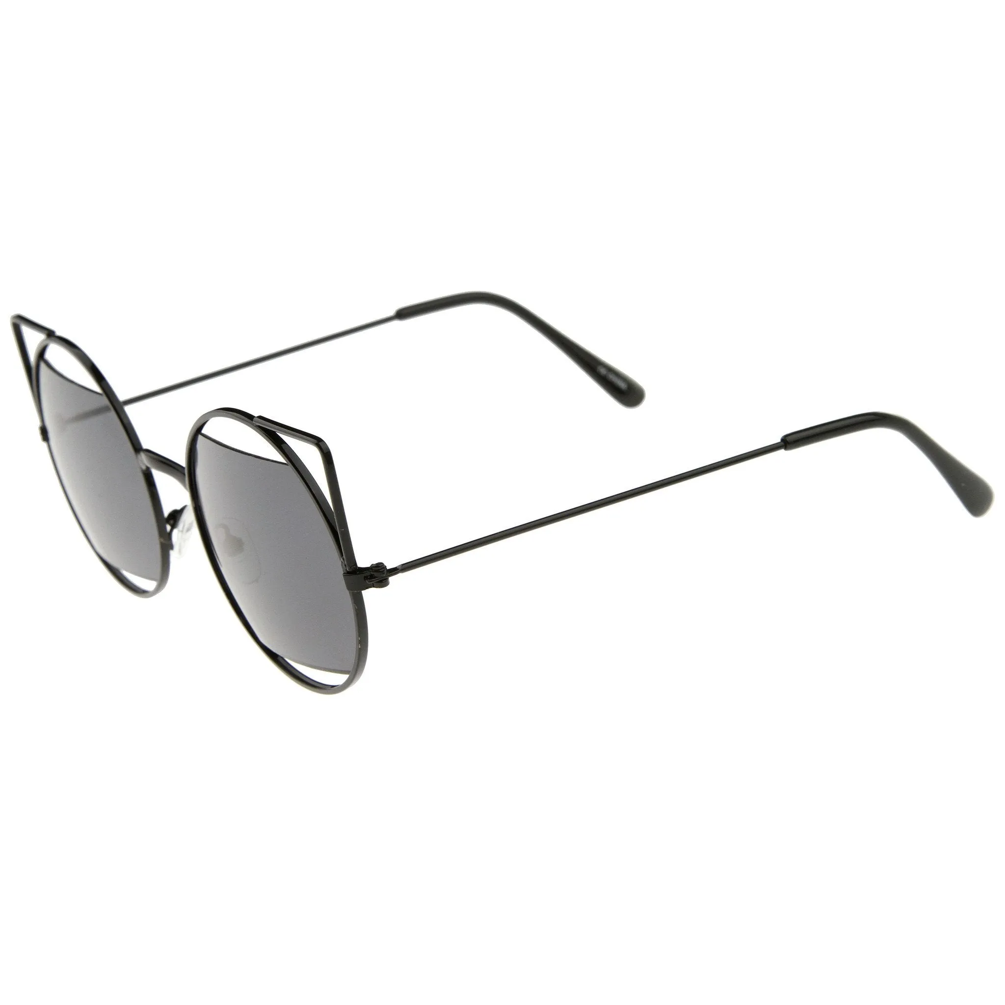 Women's Round Laser Cutout Cat Eye Sunglasses A350 sold by ZeroUV product image thumbnail 5