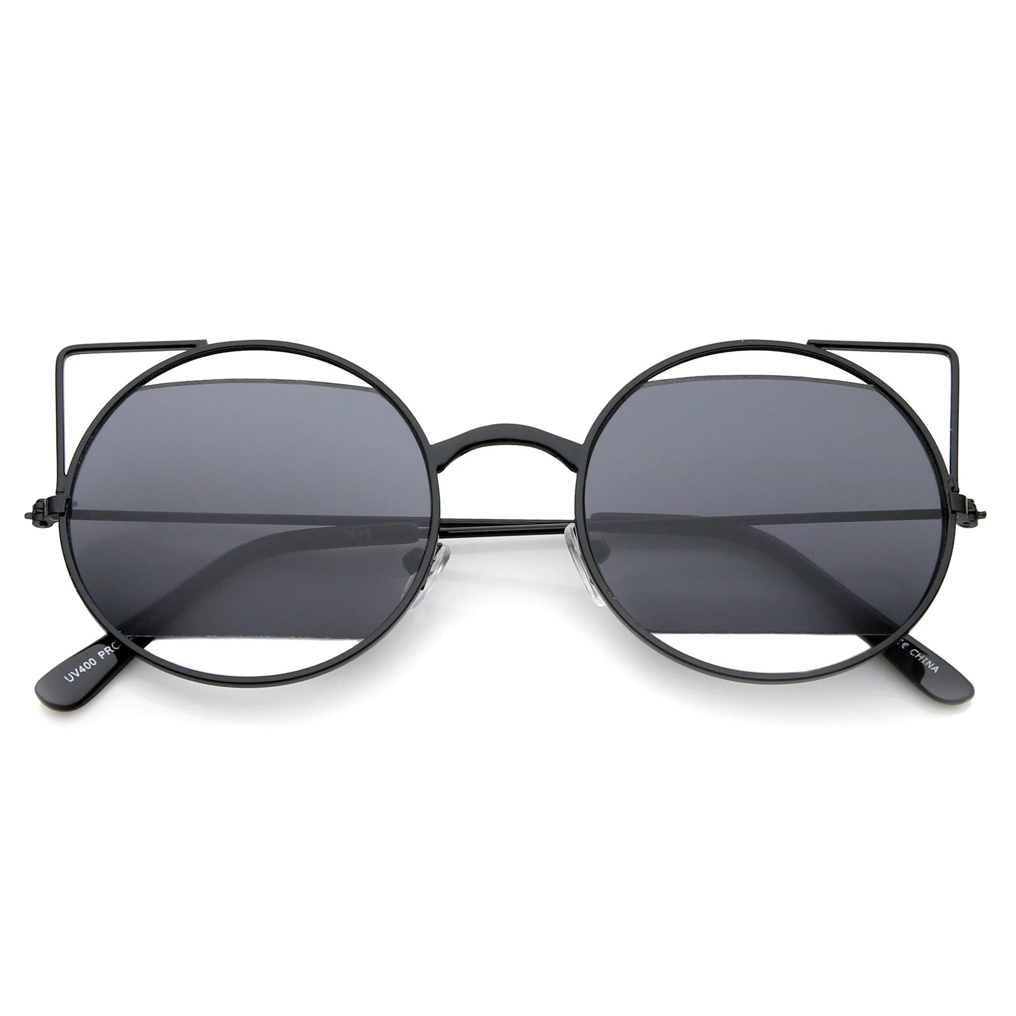Women's Round Laser Cutout Cat Eye Sunglasses A350 sold by ZeroUV product image thumbnail 3