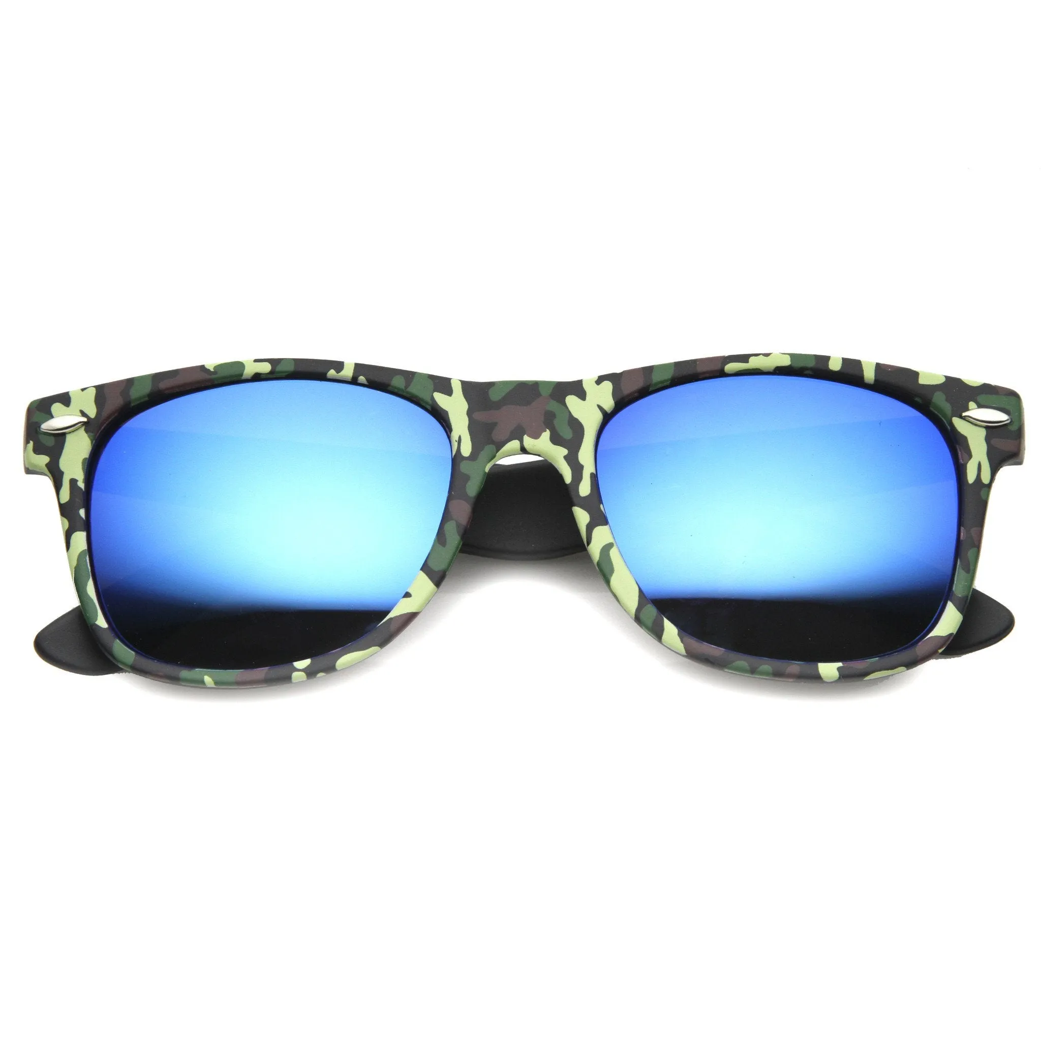 Outdoors Sports Camouflage Mirror Lens Horned Rim Sunglasses 9880 sold by ZeroUV