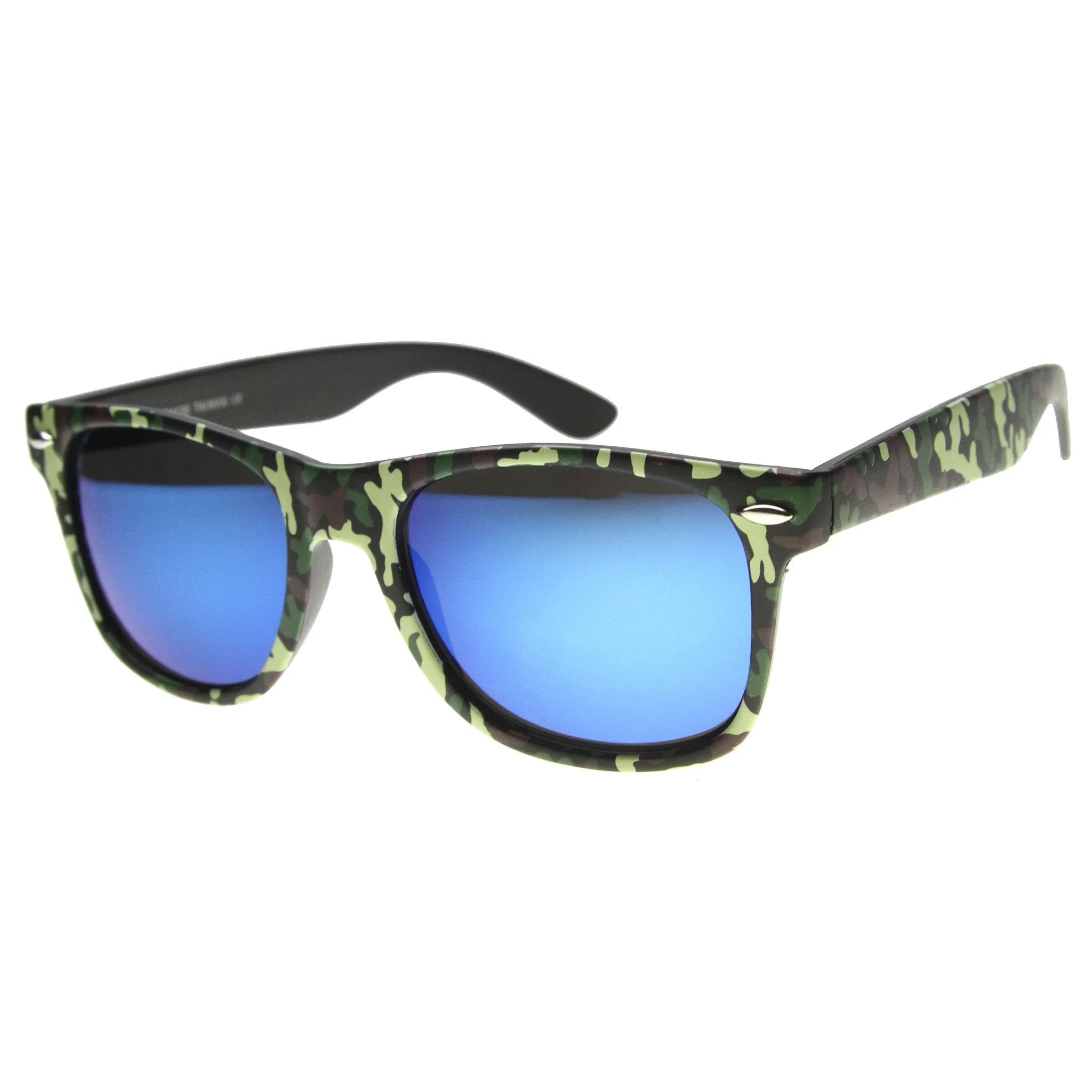 Outdoors Sports Camouflage Mirror Lens Horned Rim Sunglasses 9880 sold by ZeroUV product image thumbnail 2