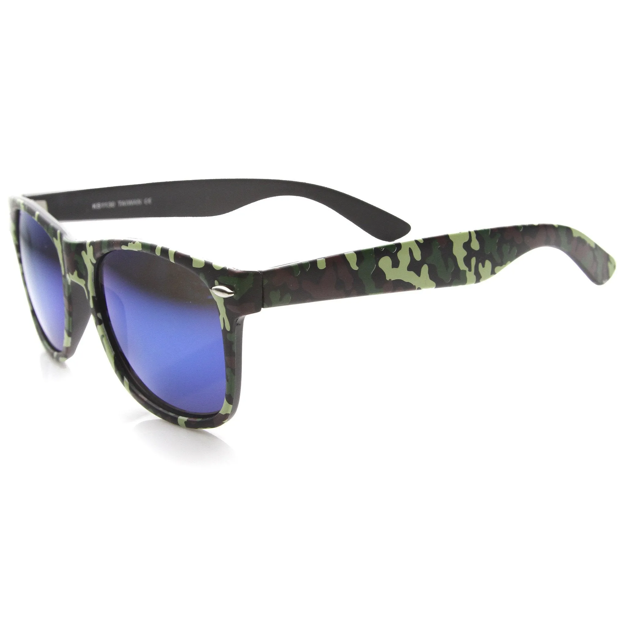 Outdoors Sports Camouflage Mirror Lens Horned Rim Sunglasses 9880 sold by ZeroUV product image thumbnail 3