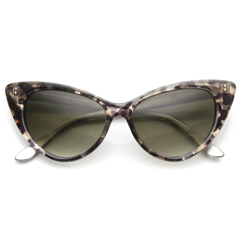 Womens Retro Mod 1950's Version Hot Tip Pointed Cat Eye Sunglasses 9145 sold by ZeroUV
