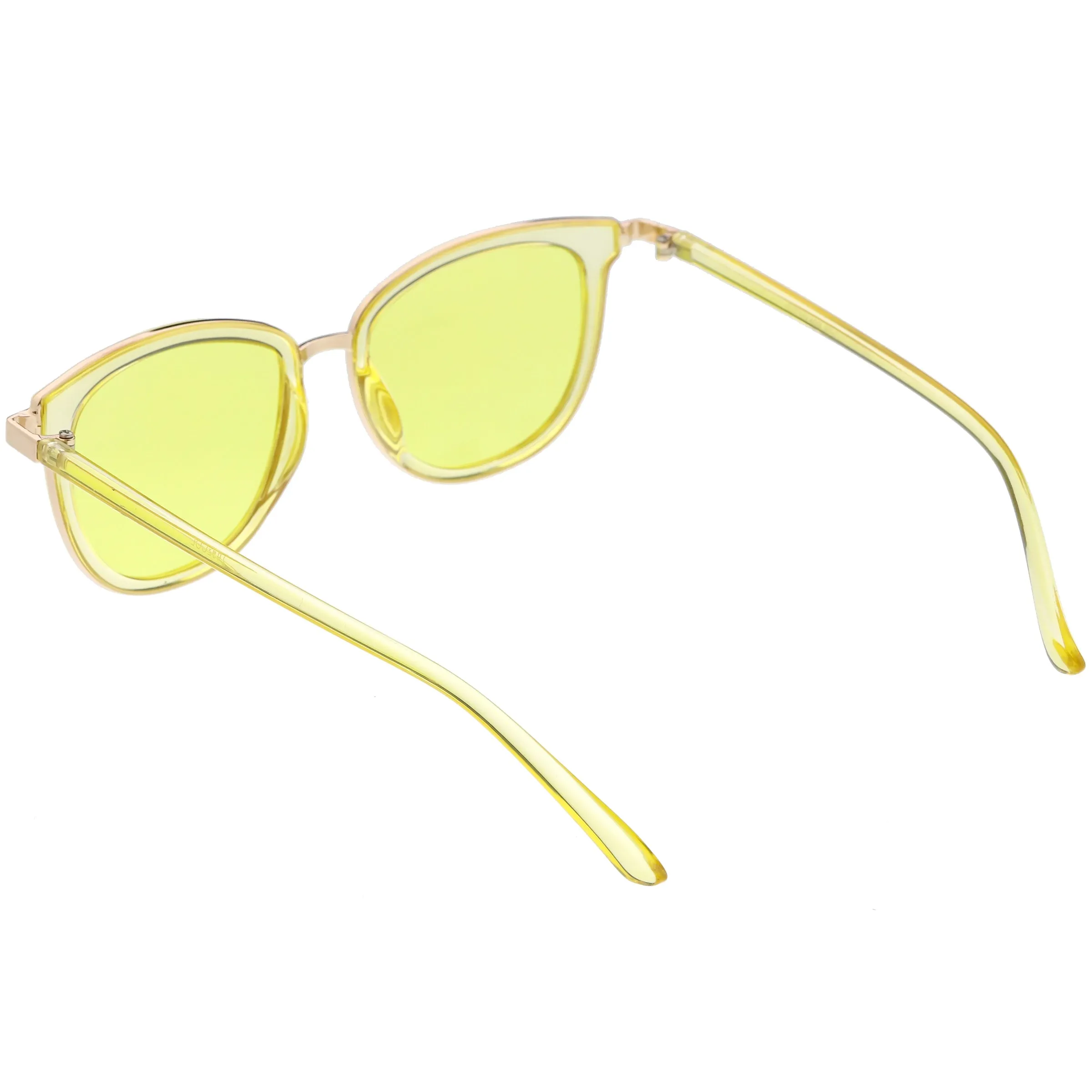 Colorful Transparent Horned Rim Color Tone Lens Sunglasses C607 sold by ZeroUV product image thumbnail 4