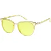 Colorful Transparent Horned Rim Color Tone Lens Sunglasses C607 sold by ZeroUV