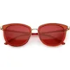 Colorful Transparent Horned Rim Color Tone Lens Sunglasses C607 sold by ZeroUV