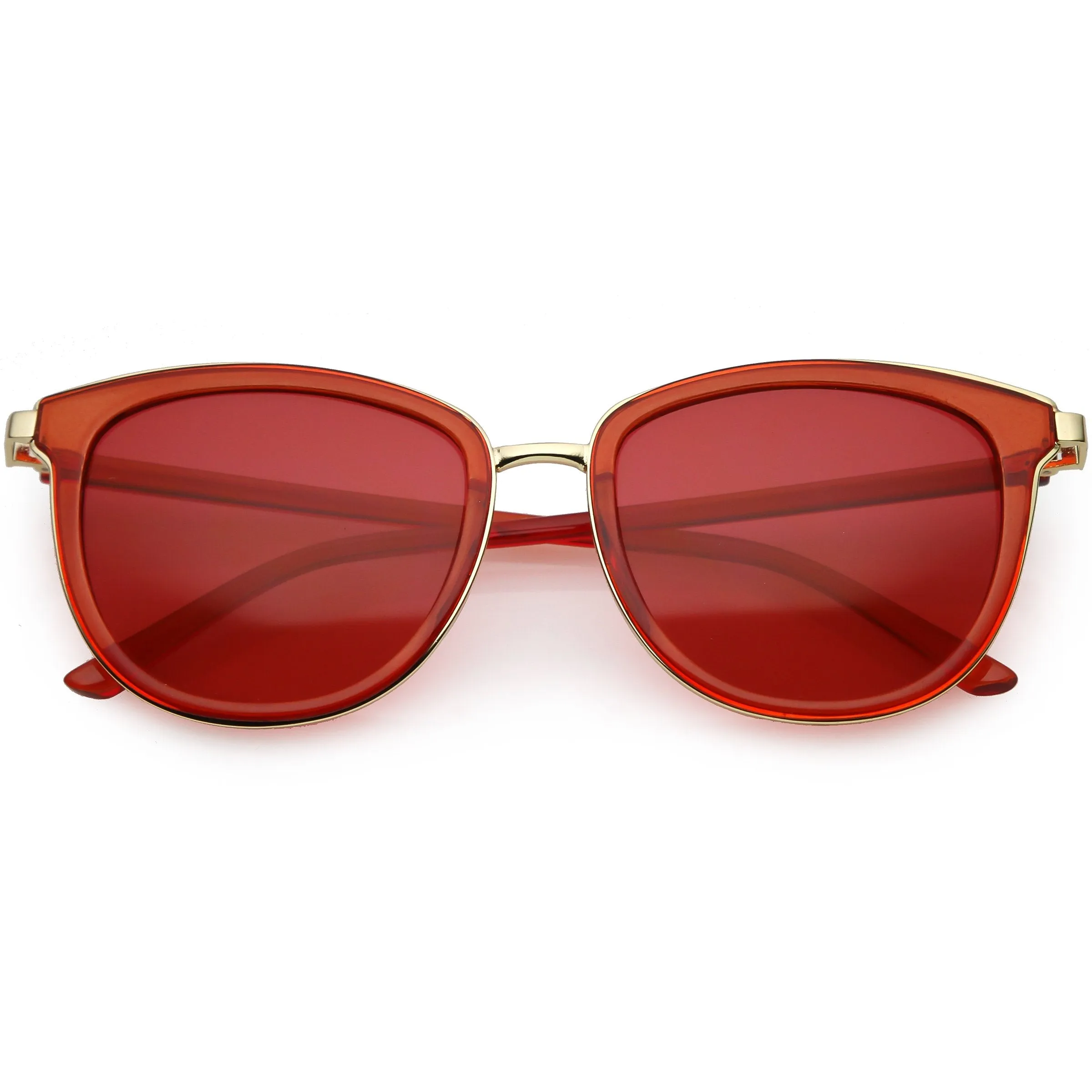 Colorful Transparent Horned Rim Color Tone Lens Sunglasses C607 sold by ZeroUV product image thumbnail 5