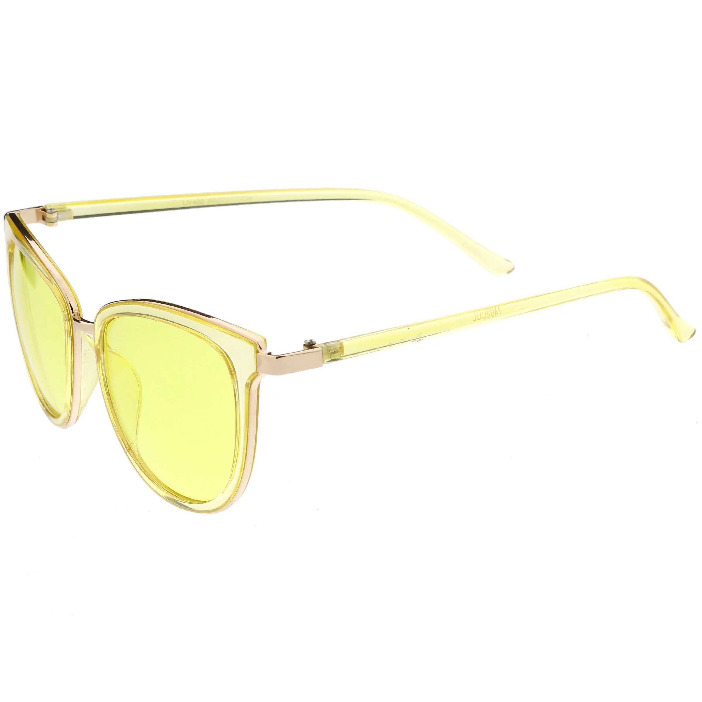 Colorful Transparent Horned Rim Color Tone Lens Sunglasses C607 sold by ZeroUV product image thumbnail 3
