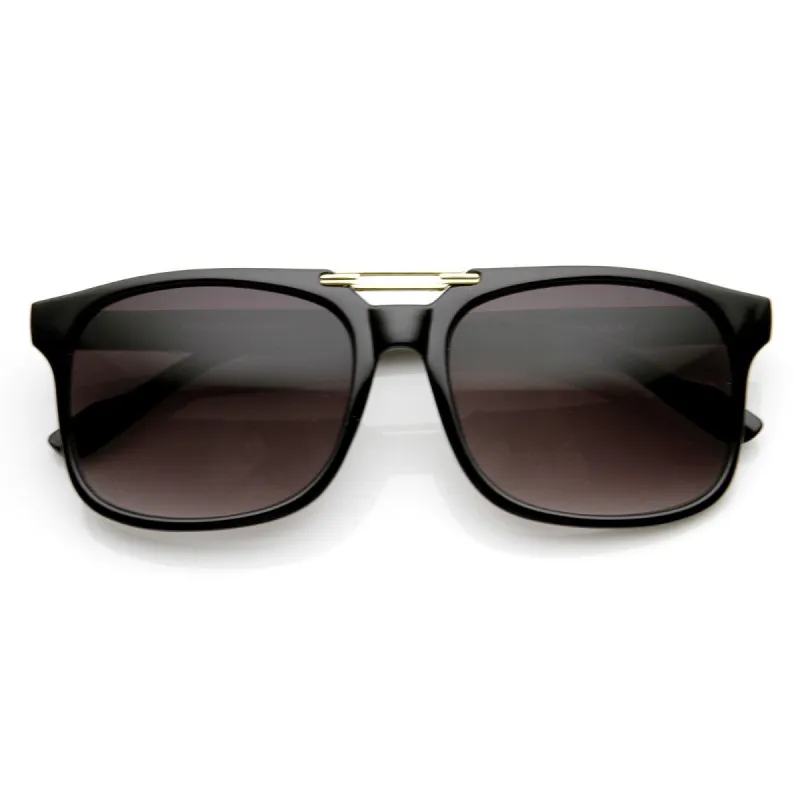 Retro Inspired Flat Top Square Aviator Sunglasses 8739 sold by ZeroUV