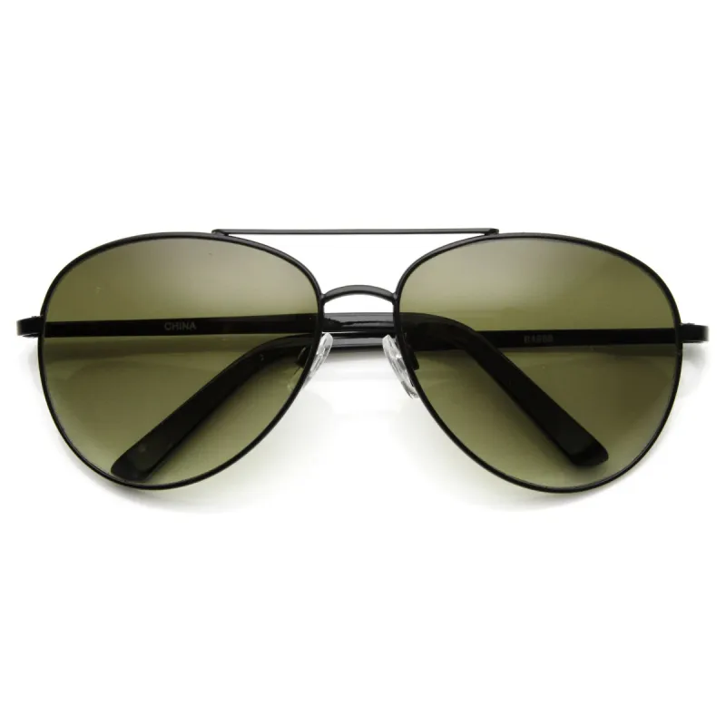 Large Round Full Metal Aviator Sunglasses 1373 58mm sold by ZeroUV