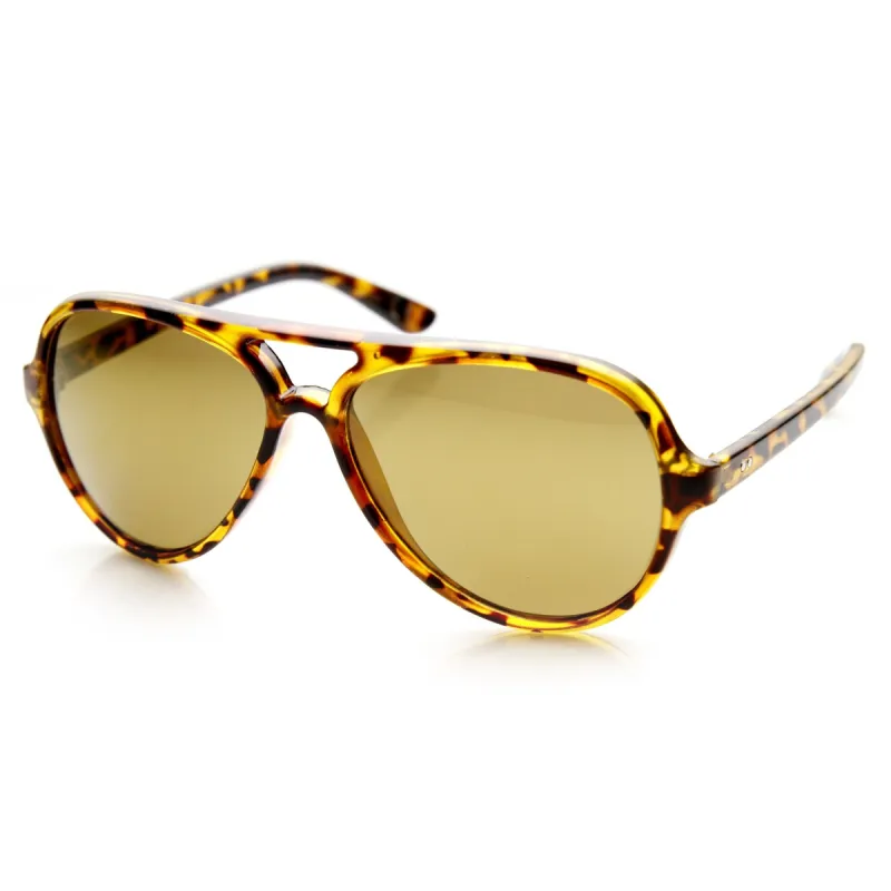 Retro 1980's Fashion Large Mirror Lens Aviator Sunglasses 9476 sold by ZeroUV