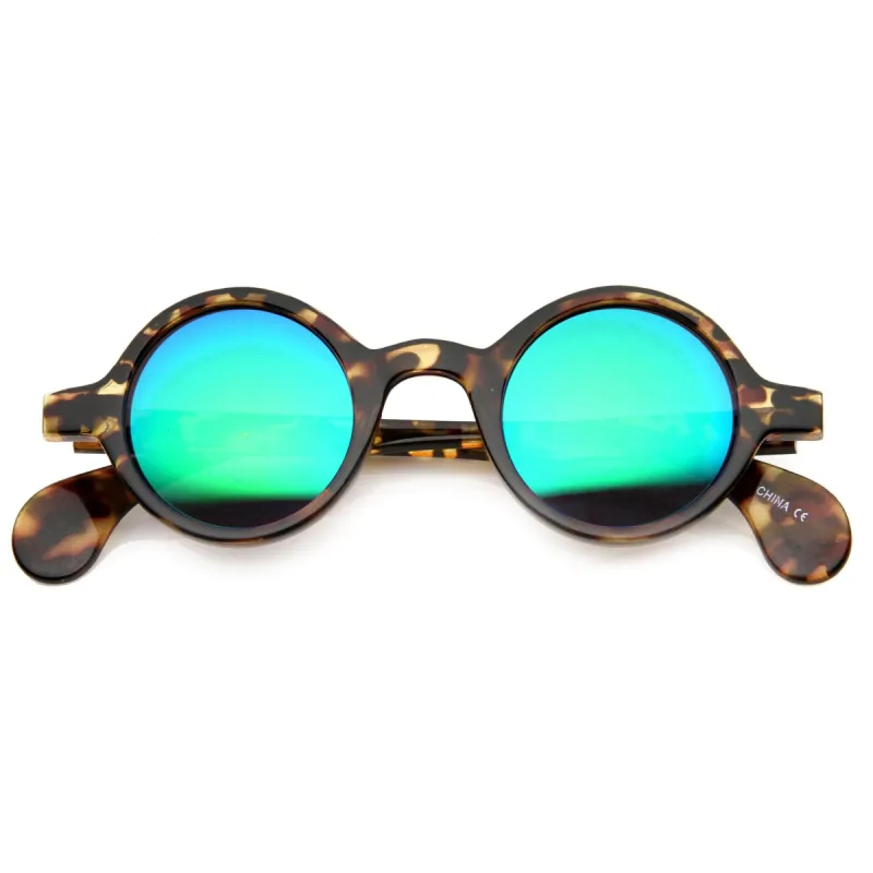 Vintage Inspired Small Round Mirror Lens Sunglasses 9777 sold by ZeroUV