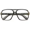 Retro 1980's Classic Square Frame Hip Hop Clear Lens Glasses 8975 sold by ZeroUV