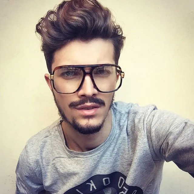 Retro 1980's Classic Square Frame Hip Hop Clear Lens Glasses 8975 sold by ZeroUV product image thumbnail 2