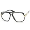 Retro 1980's Classic Square Frame Hip Hop Clear Lens Glasses 8975 sold by ZeroUV