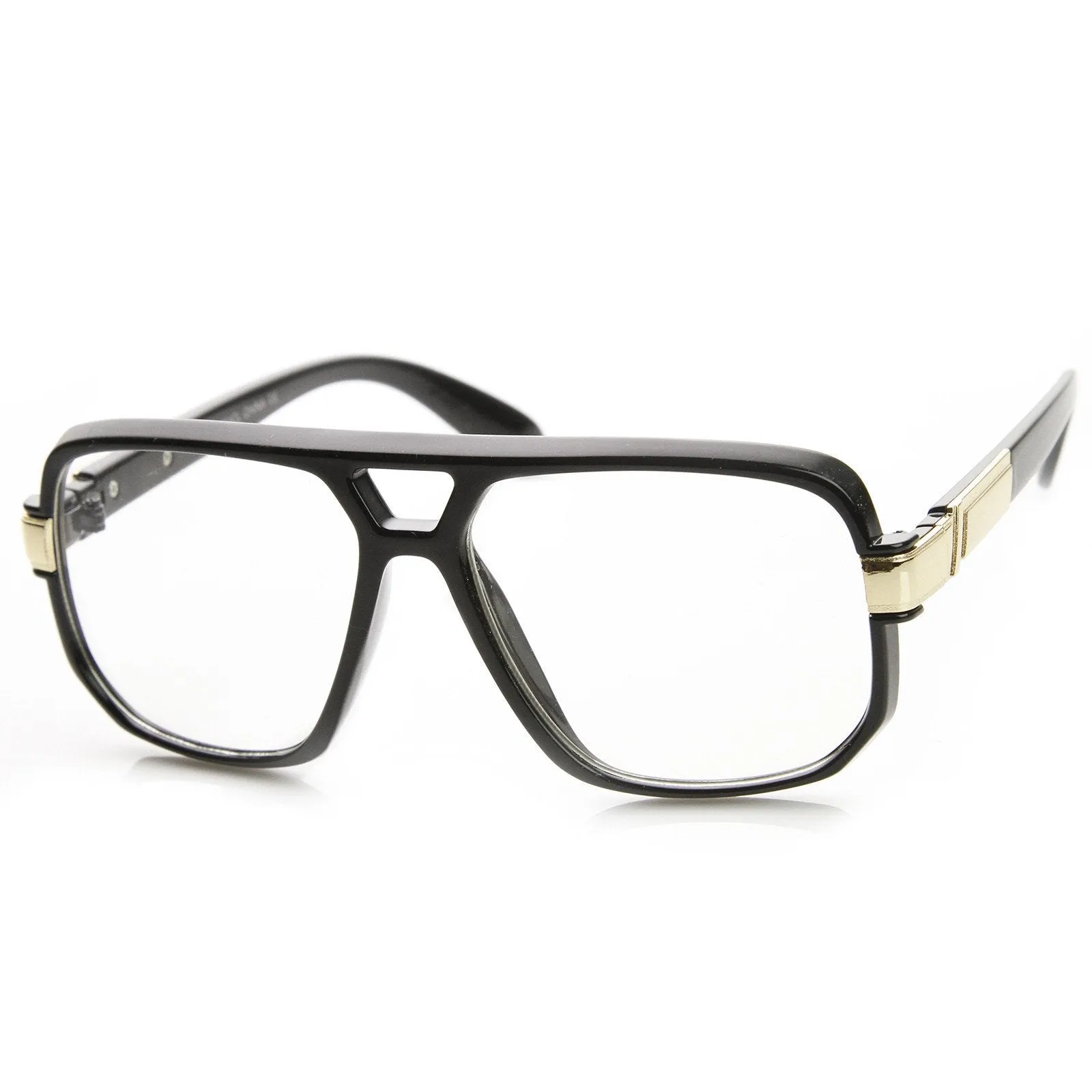 Retro 1980's Classic Square Frame Hip Hop Clear Lens Glasses 8975 sold by ZeroUV product image thumbnail 3