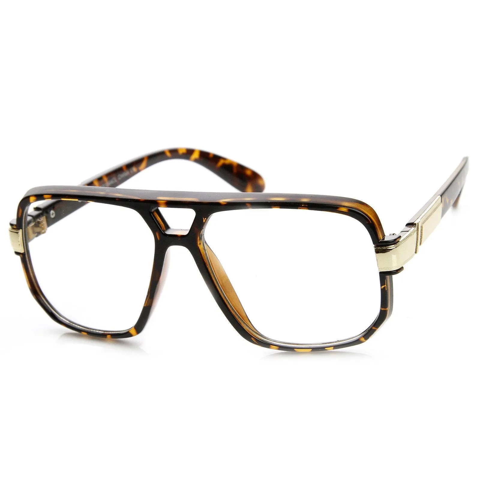 Retro 1980's Classic Square Frame Hip Hop Clear Lens Glasses 8975 sold by ZeroUV product image thumbnail 4