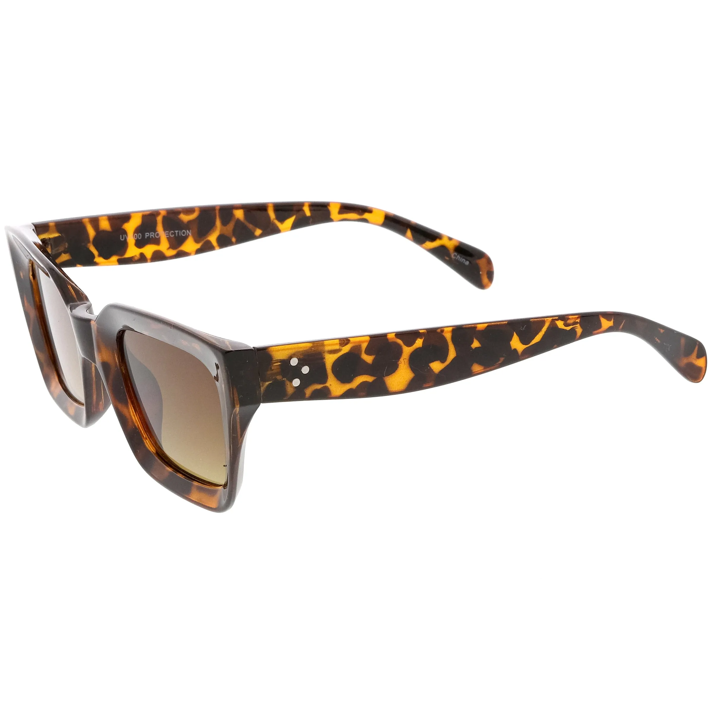 Retro 1950's Deep Inset Horned Rim Square Sunglasses C604 sold by ZeroUV product image thumbnail 5