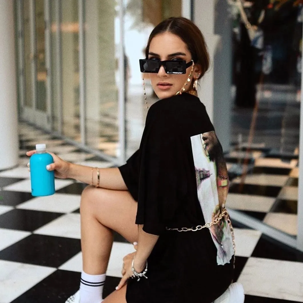 Retro 1950's Deep Inset Horned Rim Square Sunglasses C604 sold by ZeroUV product image thumbnail 2