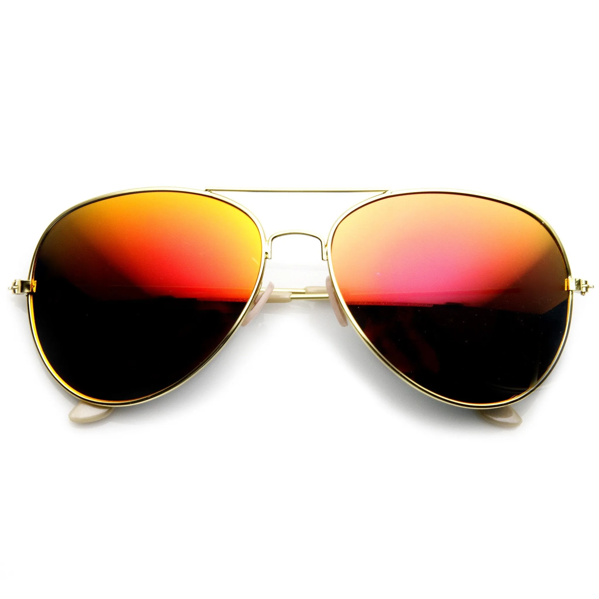 Large Full Metal Frame Aviator Flash Mirrorred Lenses 1491 sold by ZeroUV