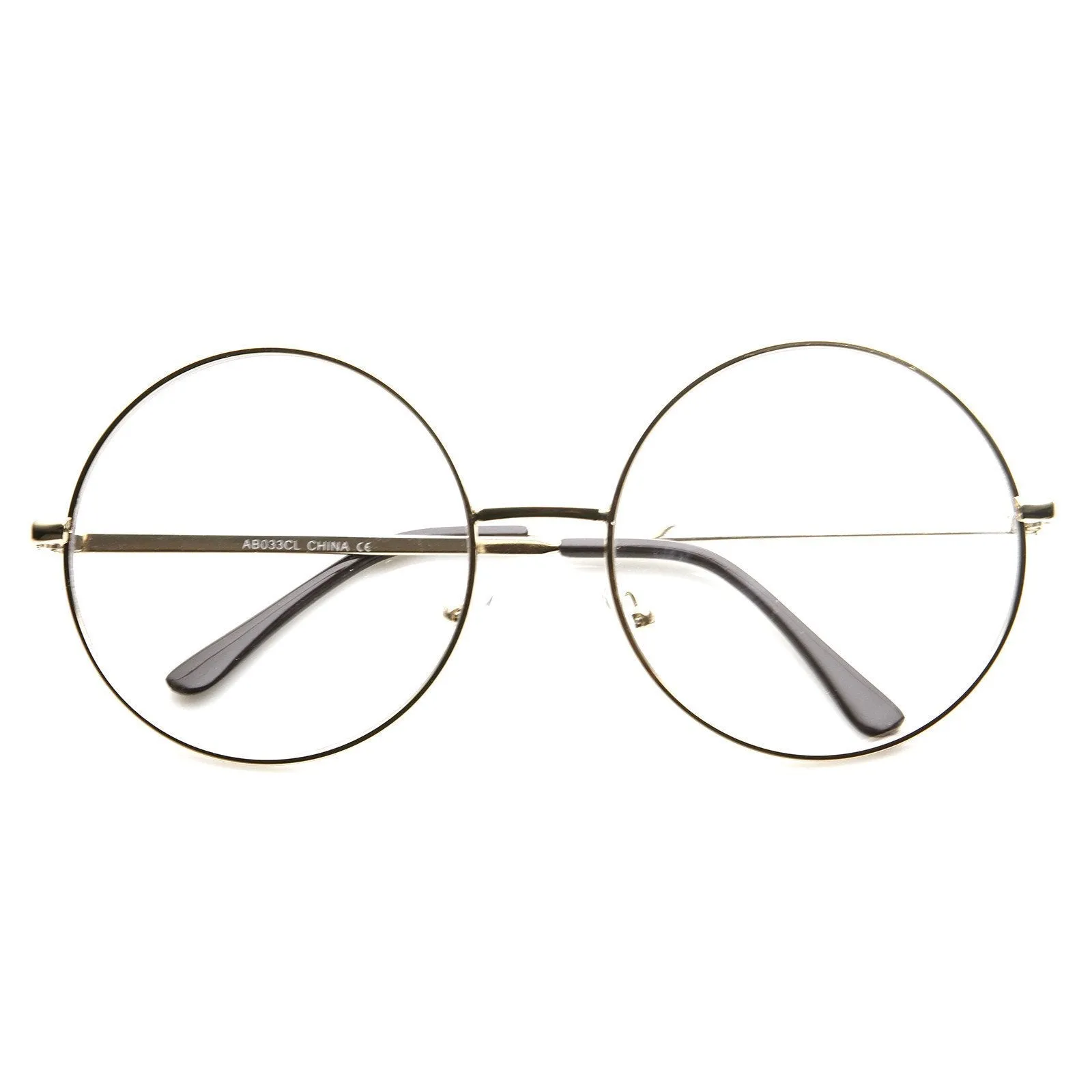 1920's Vintage Era Large Round Metal Clear Lens Glasses 8714 sold by ZeroUV