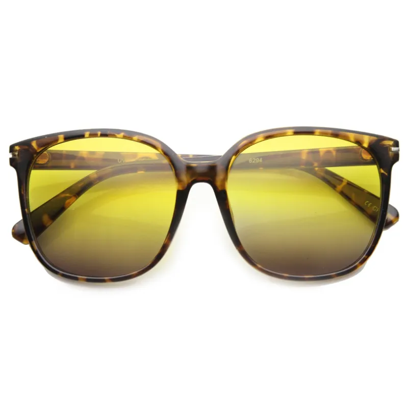 Retro Indie Oversize Horned Rim Square Sunglasses 9855 sold by ZeroUV
