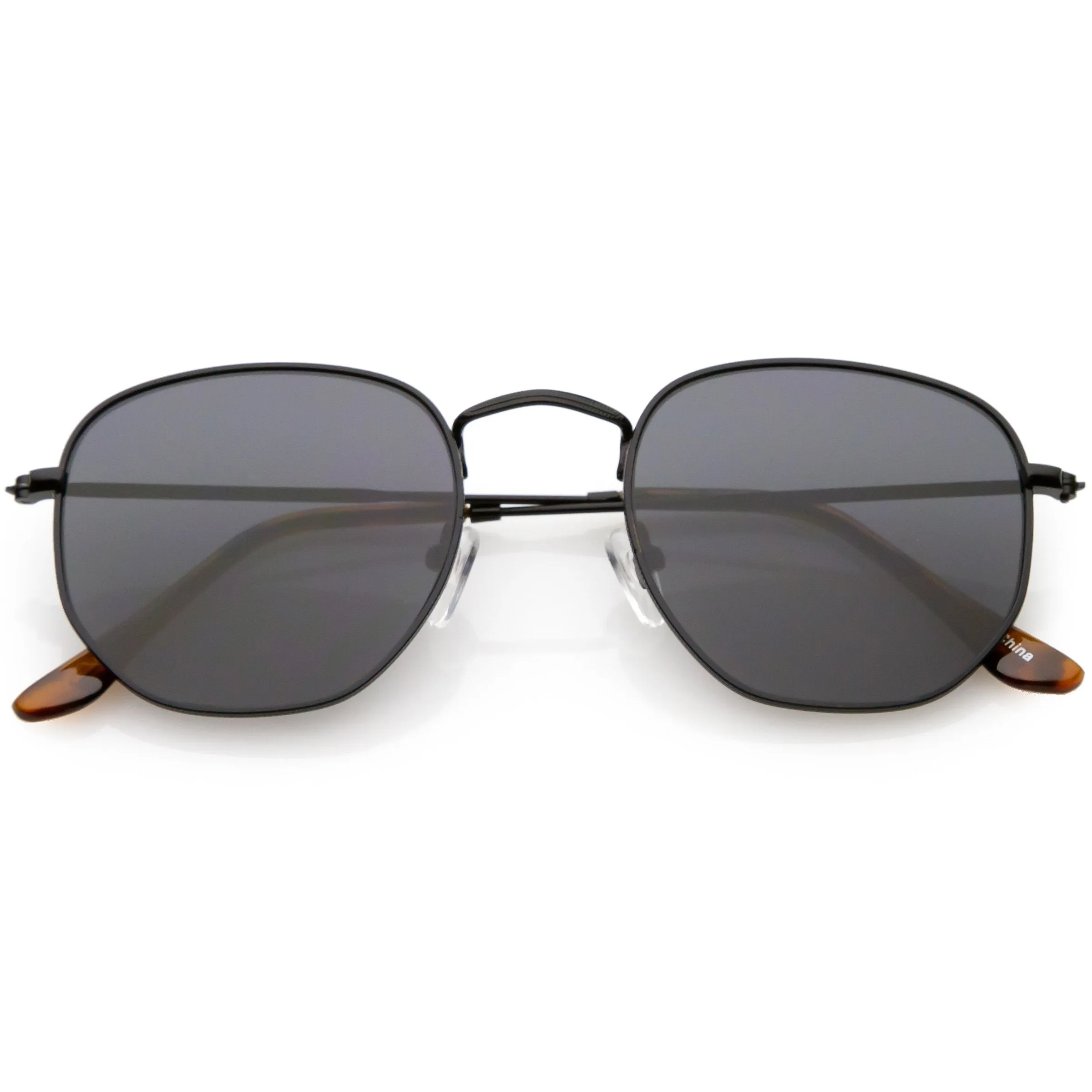 Retro Dapper Indie Modern Flat Geometric Lens Sunglasses C518 sold by ZeroUV product image thumbnail 5