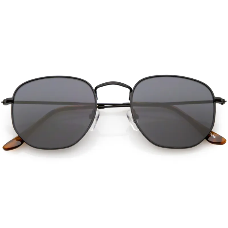 Retro Dapper Indie Modern Flat Geometric Lens Sunglasses C518 sold by ZeroUV