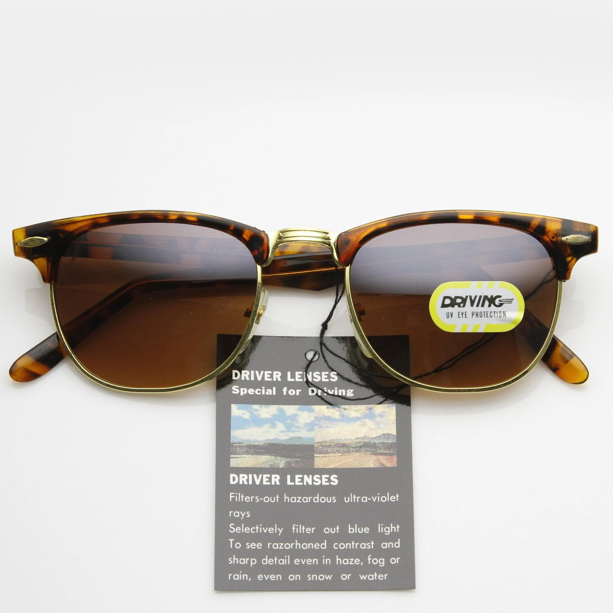 True Vintage Horned Rim Half Frame Sunglasses 7202 sold by ZeroUV