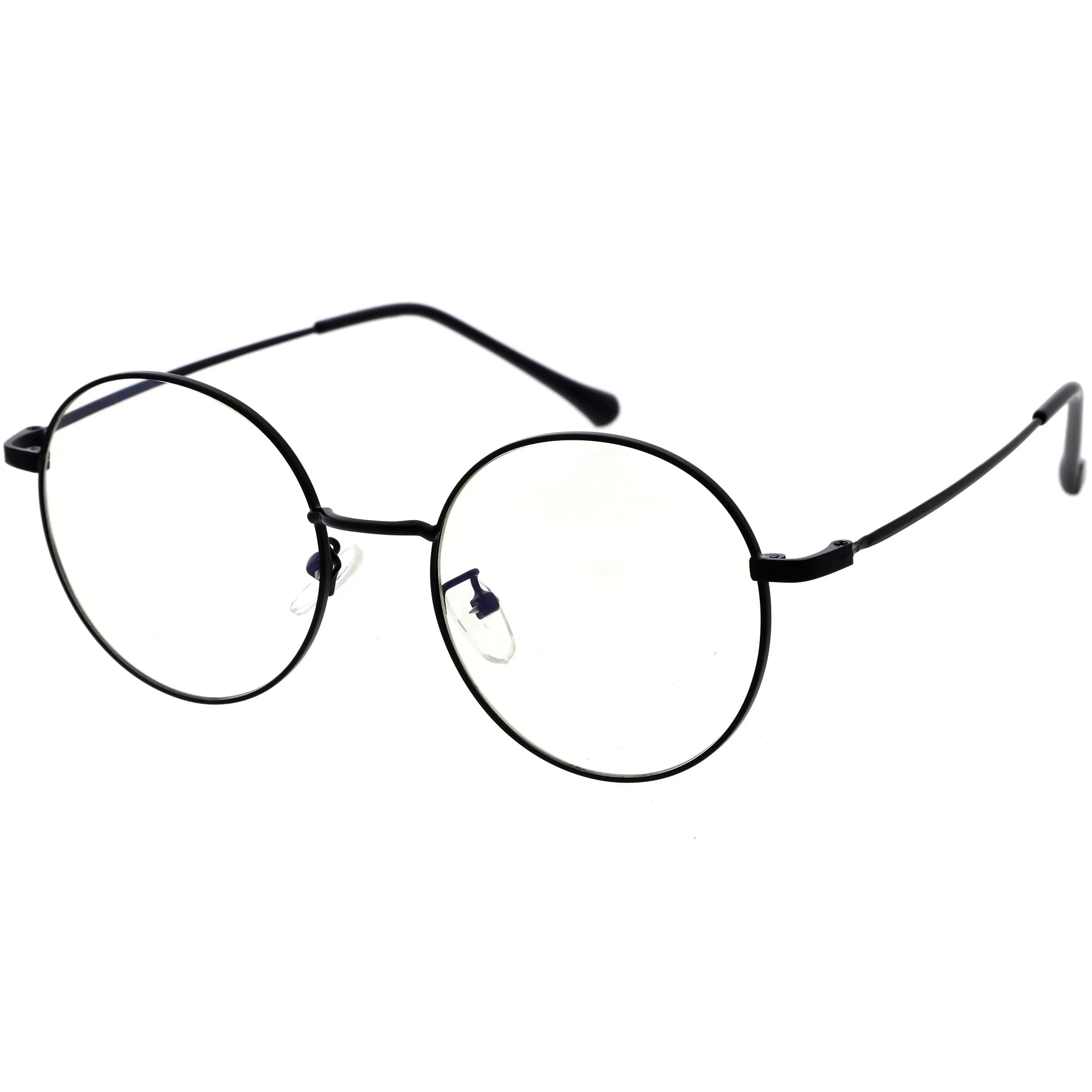 Posh Round Metal Frame Sleek Circle Blue Light Glasses D219 sold by ZeroUV product image thumbnail 5