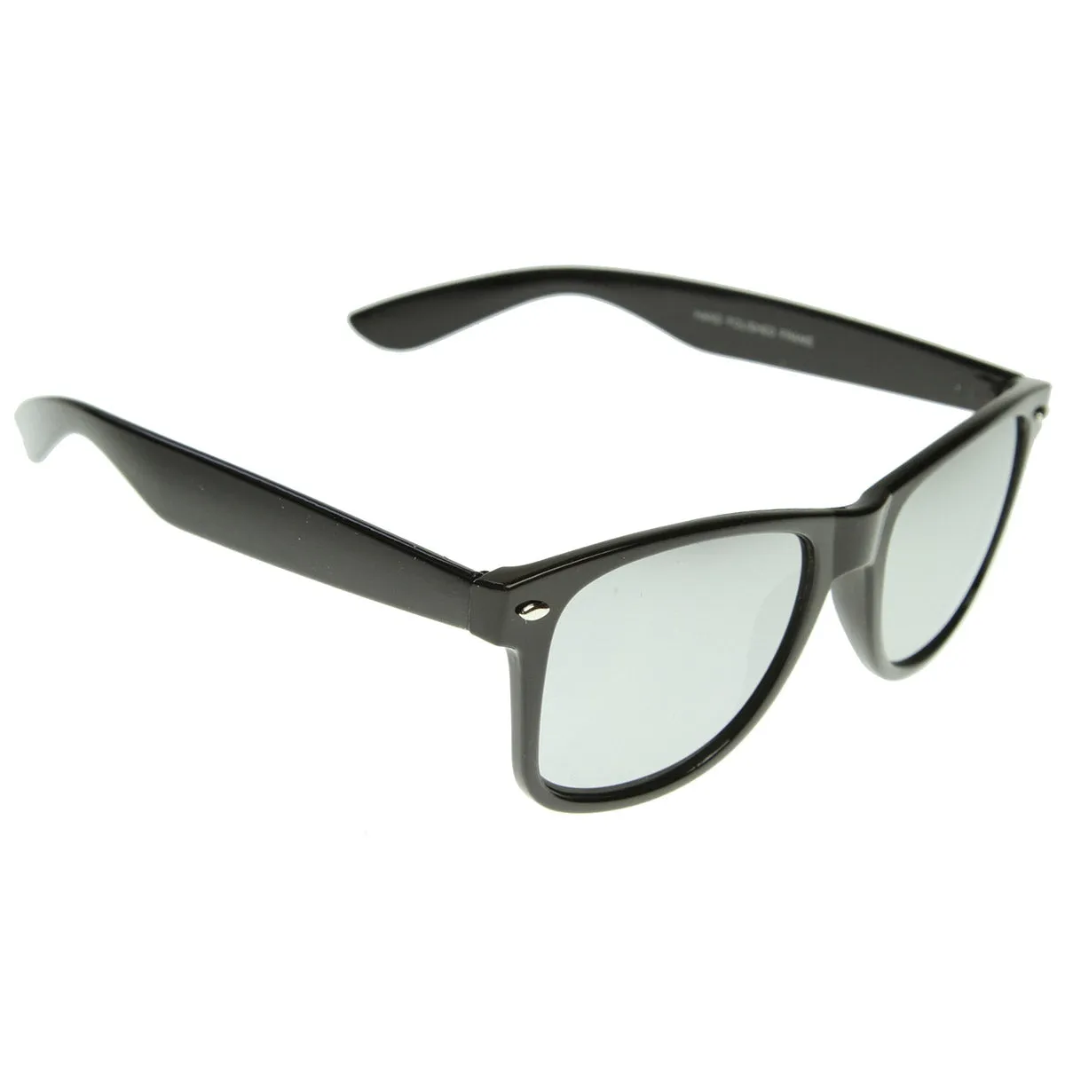 Classic Retro Horn Rimmed Mirrored Lens Sunglasses 8508 sold by ZeroUV product image thumbnail 4