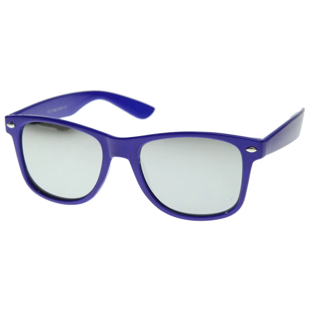 Classic Retro Horn Rimmed Mirrored Lens Sunglasses 8508 sold by ZeroUV product image thumbnail 5