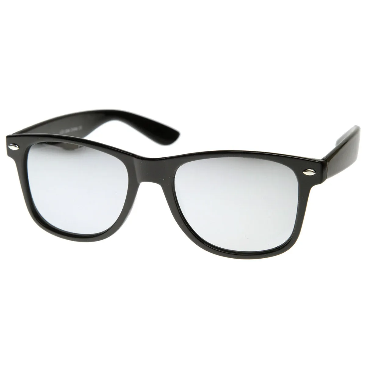 Classic Retro Horn Rimmed Mirrored Lens Sunglasses 8508 sold by ZeroUV product image thumbnail 2