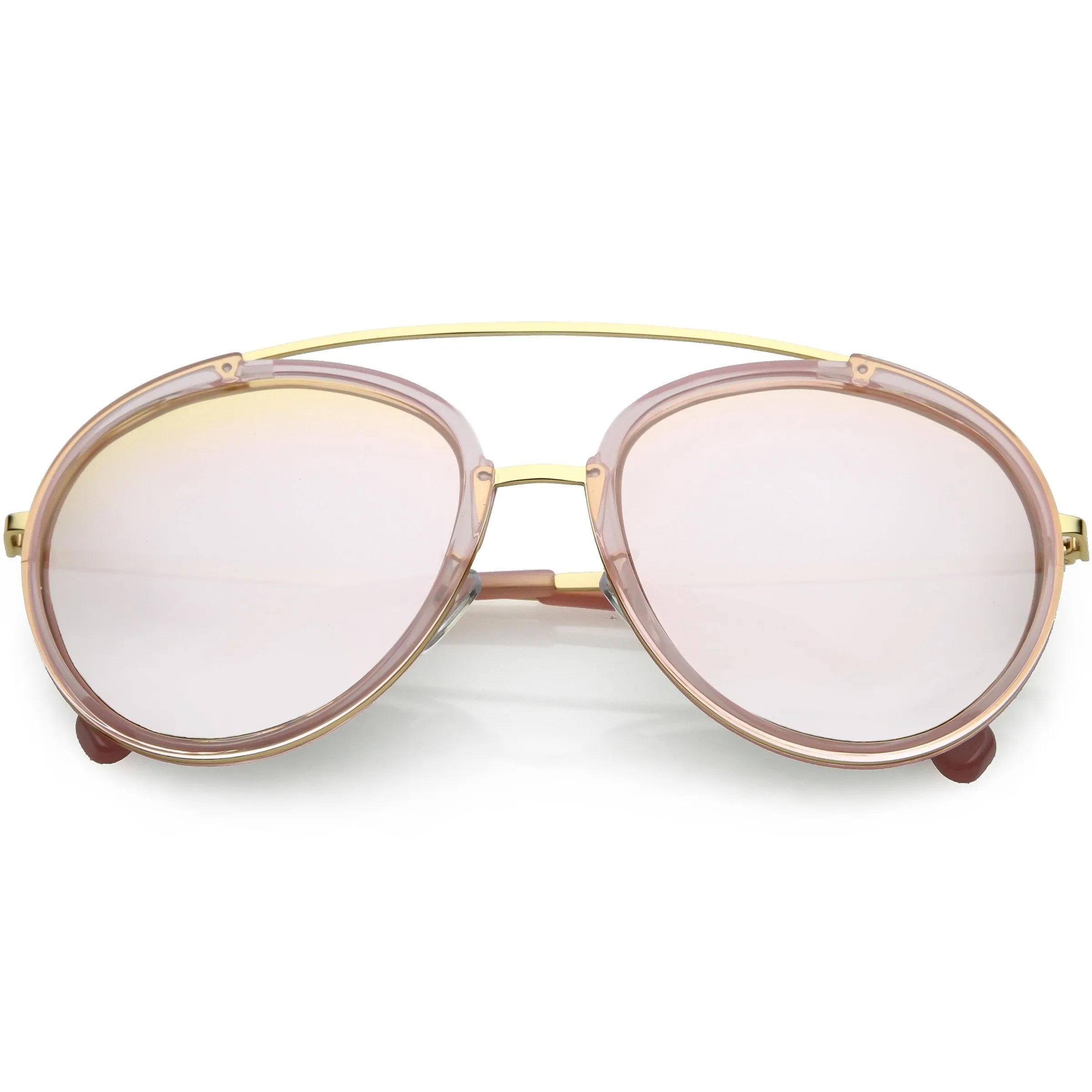 Round Dapper Tear Drop Polarized Mirrored Lens Aviator Sunglasses C825 sold by ZeroUV