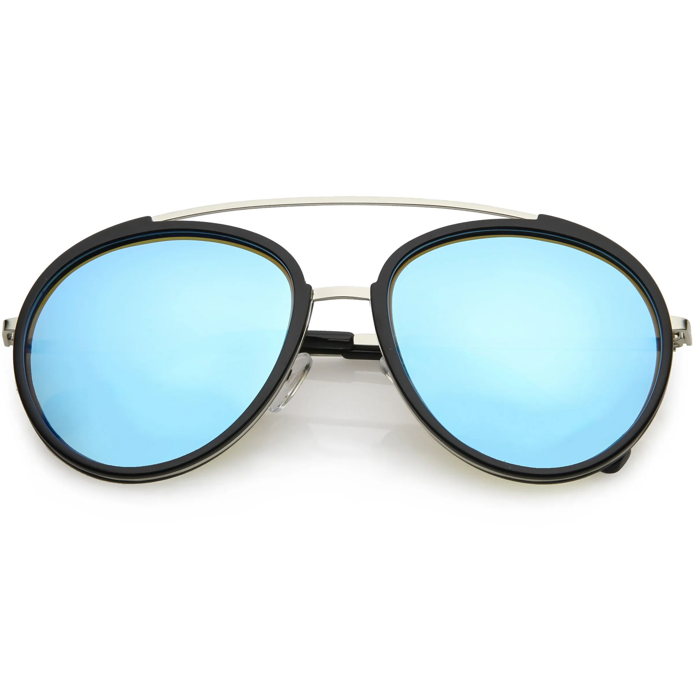 Round Dapper Tear Drop Polarized Mirrored Lens Aviator Sunglasses C825 sold by ZeroUV product image thumbnail 4