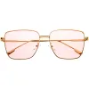 Sleek Retro Inspired Oversized Metal Square Sunglasses D308 sold by ZeroUV