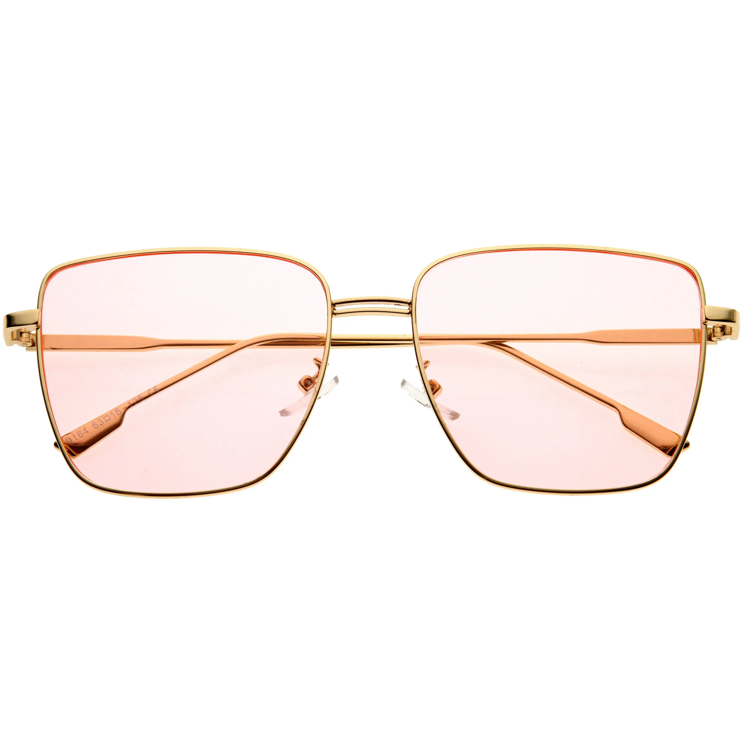 Sleek Retro Inspired Oversized Metal Square Sunglasses D308 sold by ZeroUV