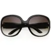 Polished Neutral Colored Lenses Rounded Oversize Sunglasses D173 sold by ZeroUV
